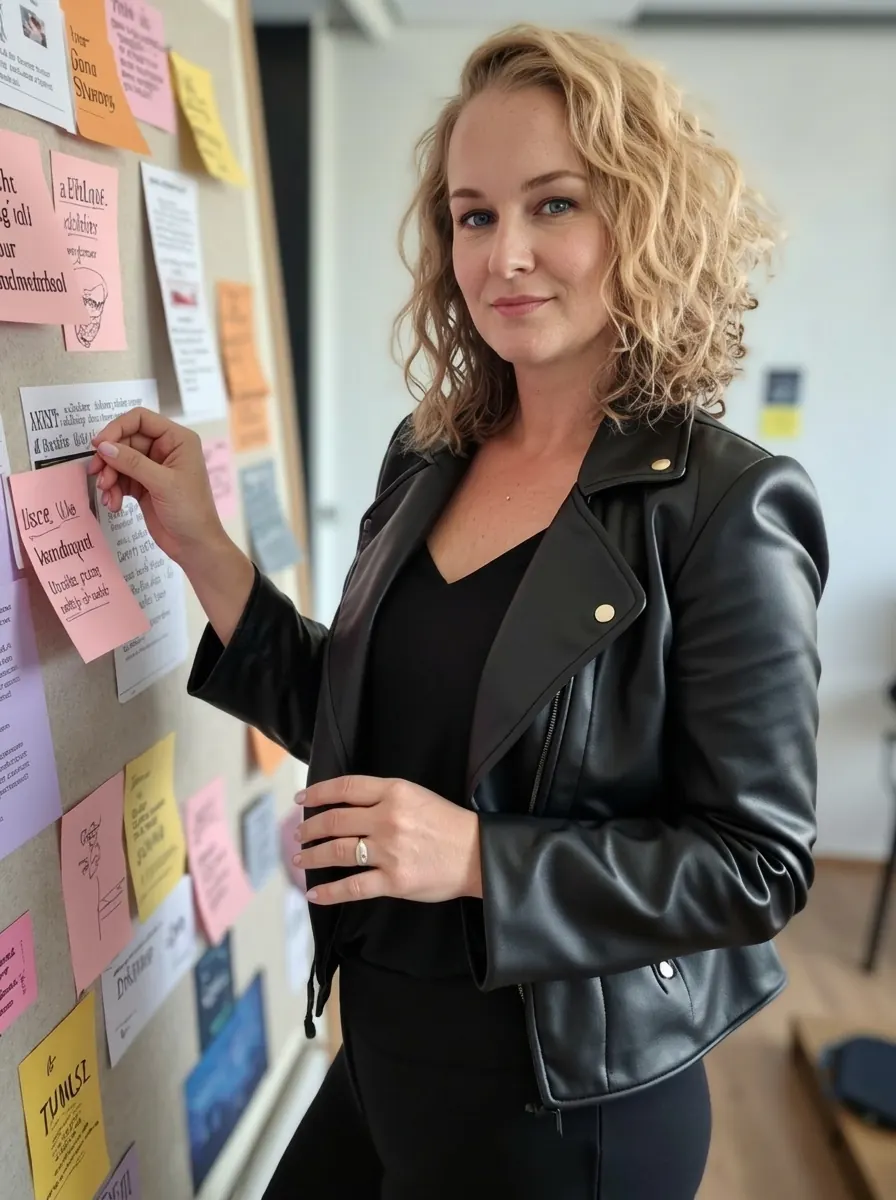 Claudia Mostert bij een contentstrategie moodboard voor boodschap merkstem en aanbodverhaal