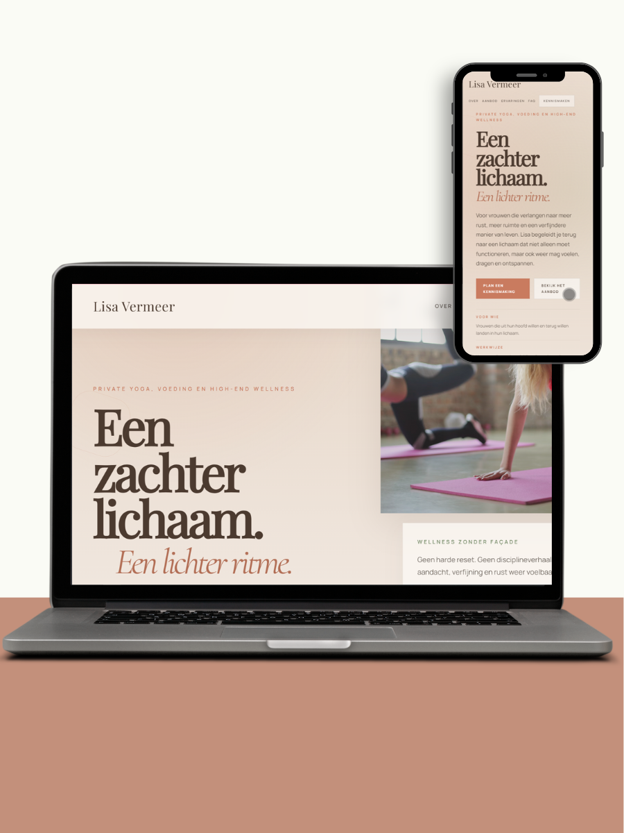 Lisa Vermeer demo brand site - website stijlstudie door Content Lab Studio