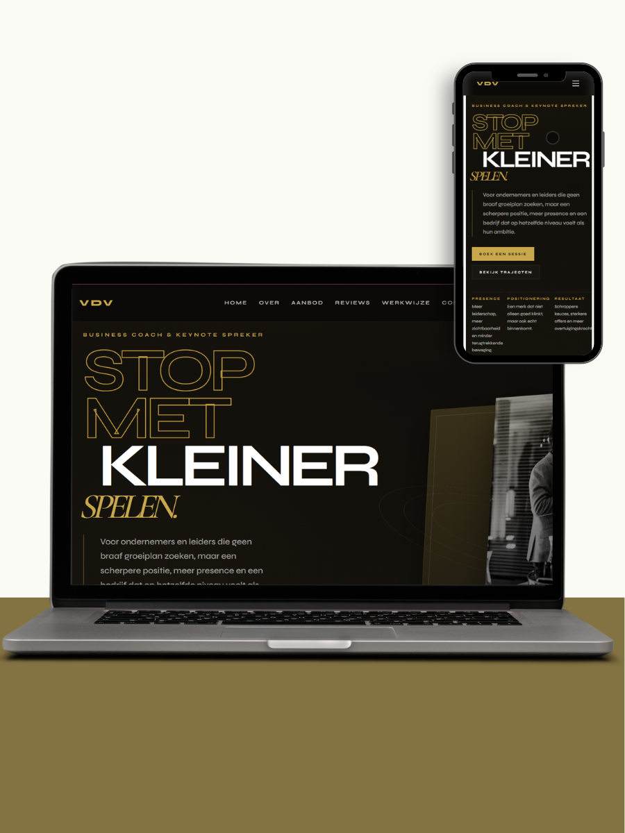 Vera de Vries demo brand site - website stijlstudie door Content Lab Studio